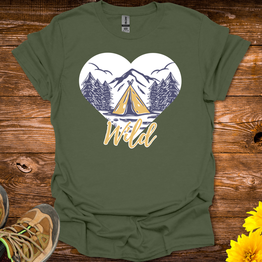 Wild Heart T-Shirt - Military Green