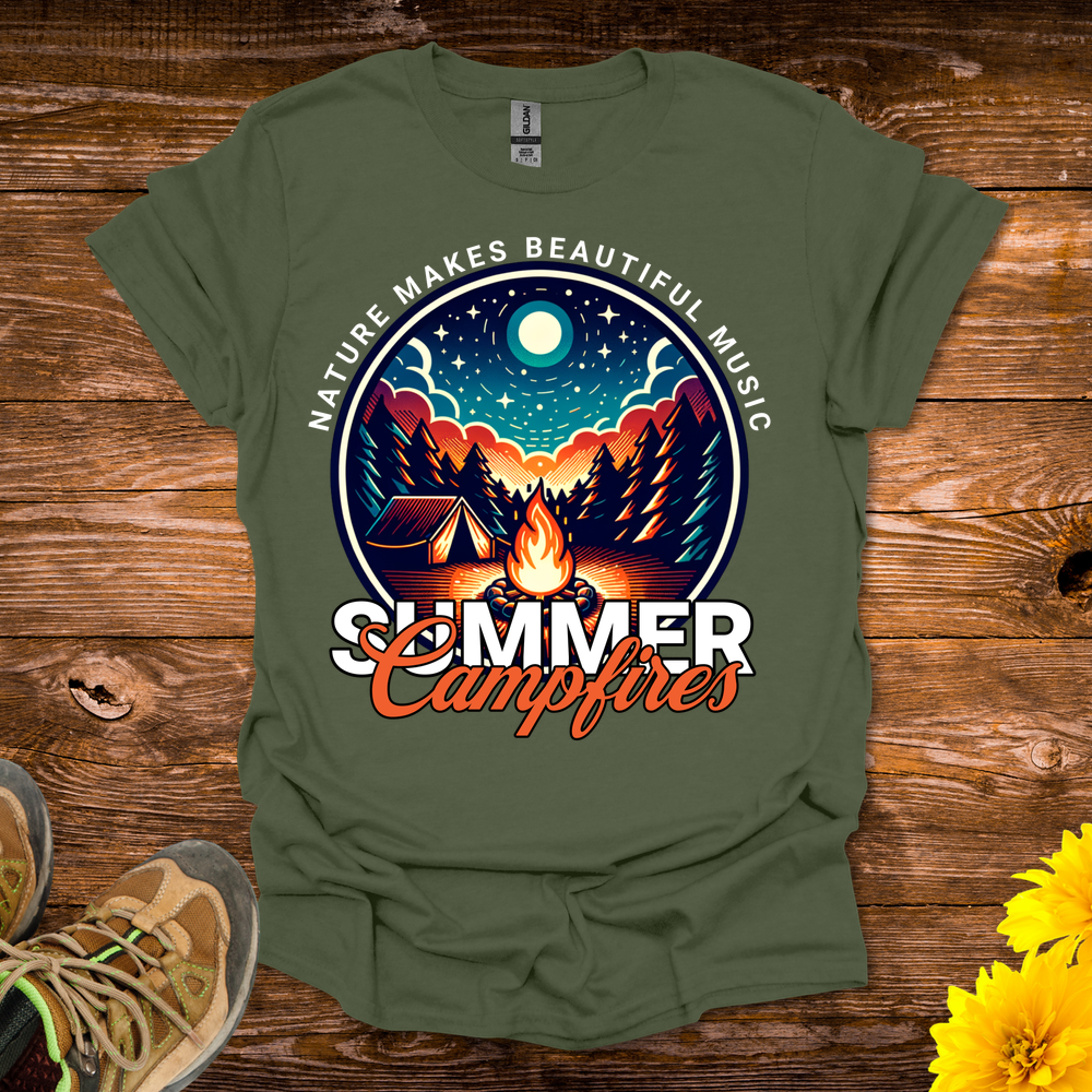 Nature Makes Music T-Shirt - Military Green