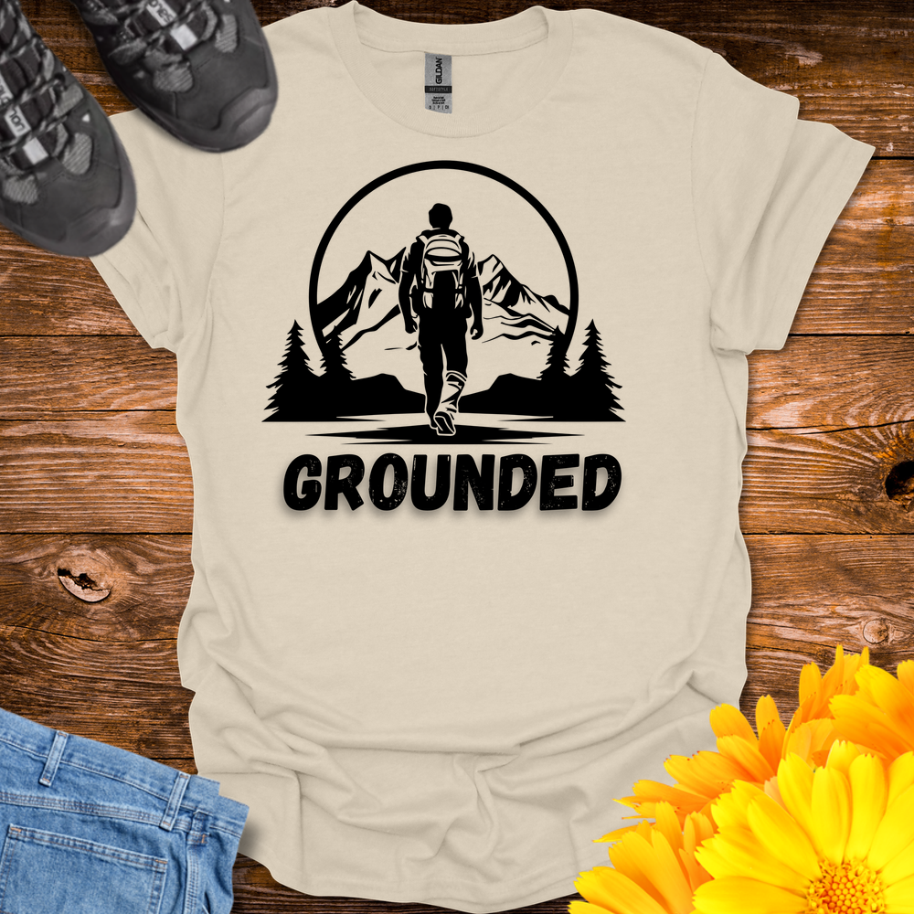 Grounded In the Mountains T-Shirt - Natural