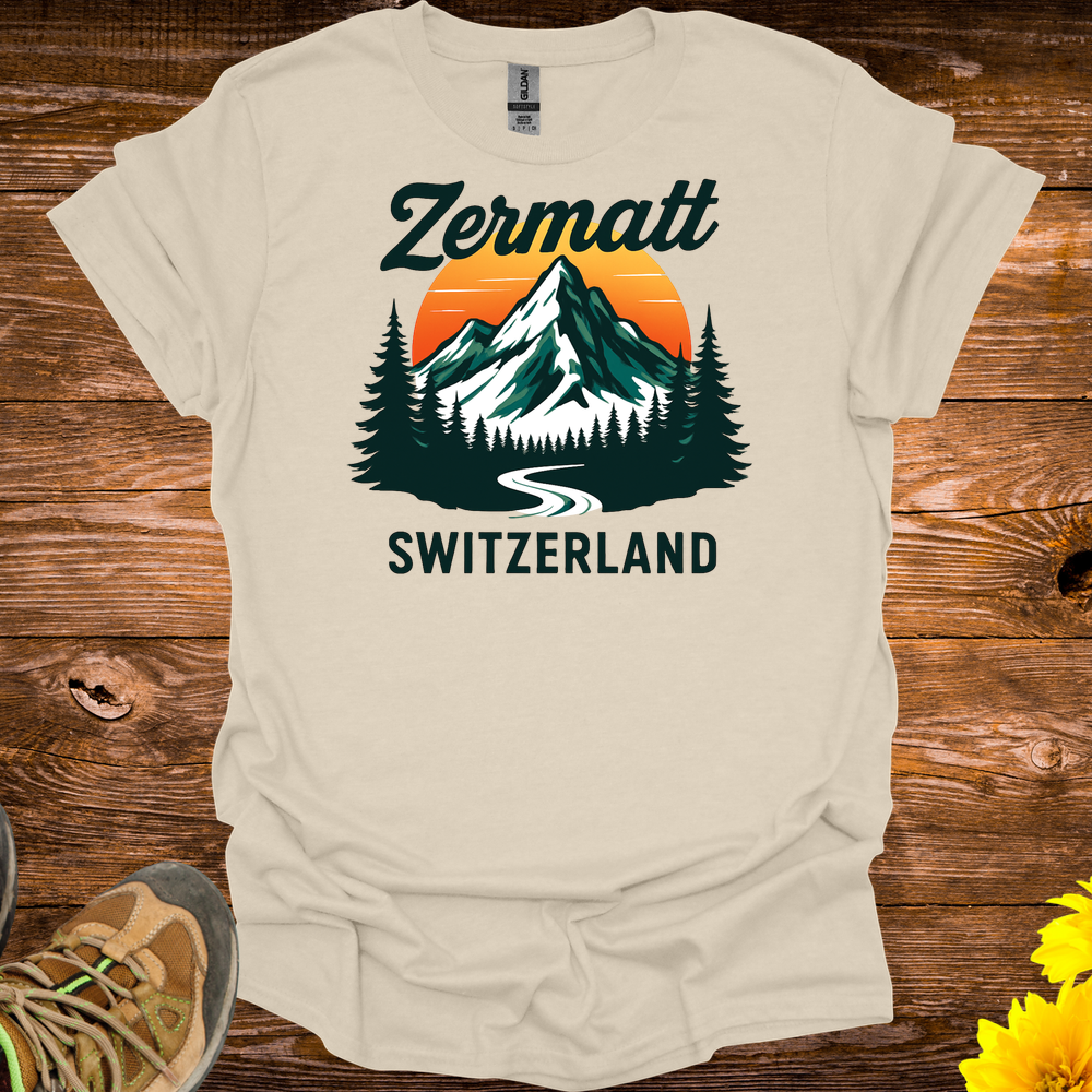 Zermatt Switzerland T-Shirt - Natural