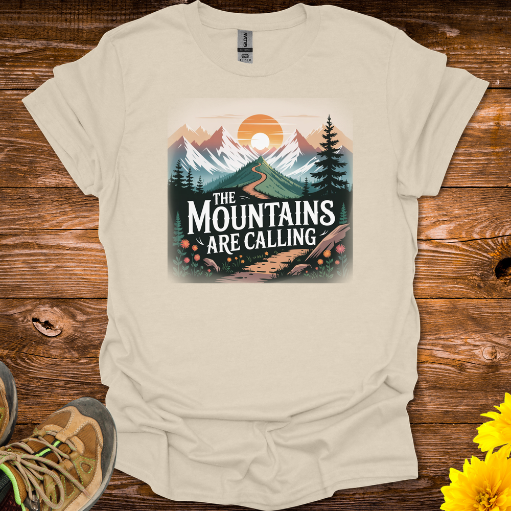 The Mountains Are Calling T-Shirt - Natural