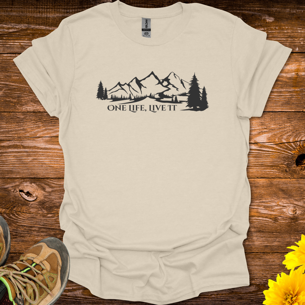 One Life Live It T-Shirt - Natural