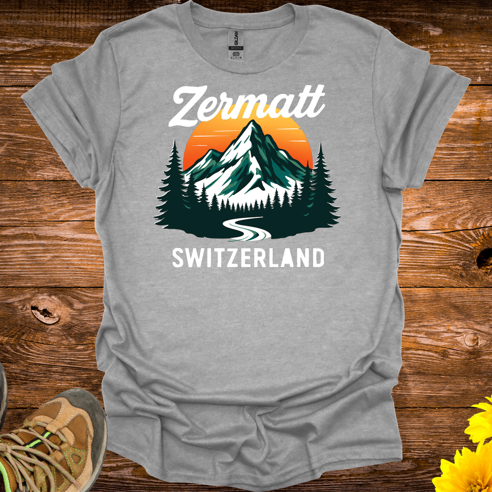 Zermatt Switzerland T-Shirt - Sport Grey