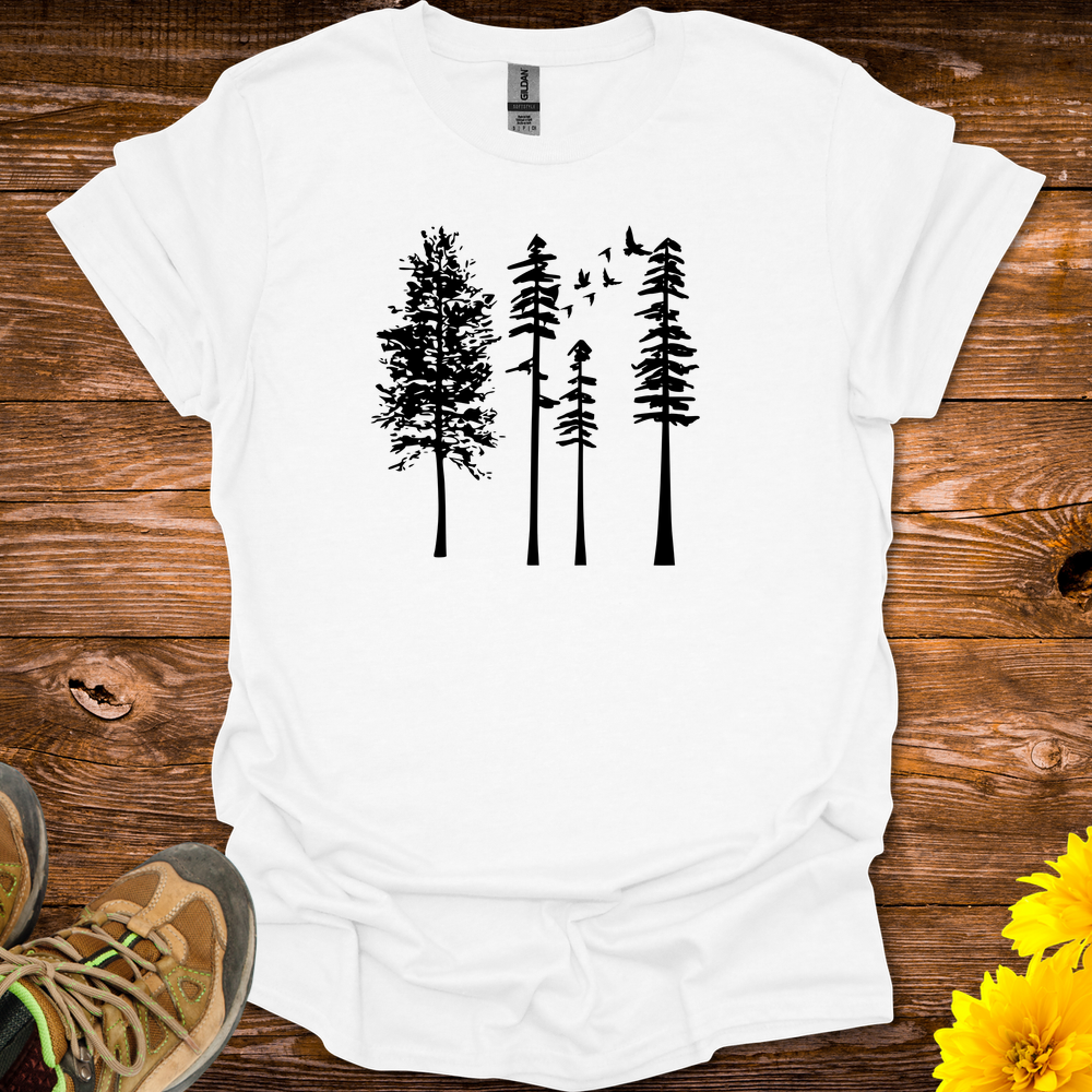 Birds In The Trees T-Shirt - White