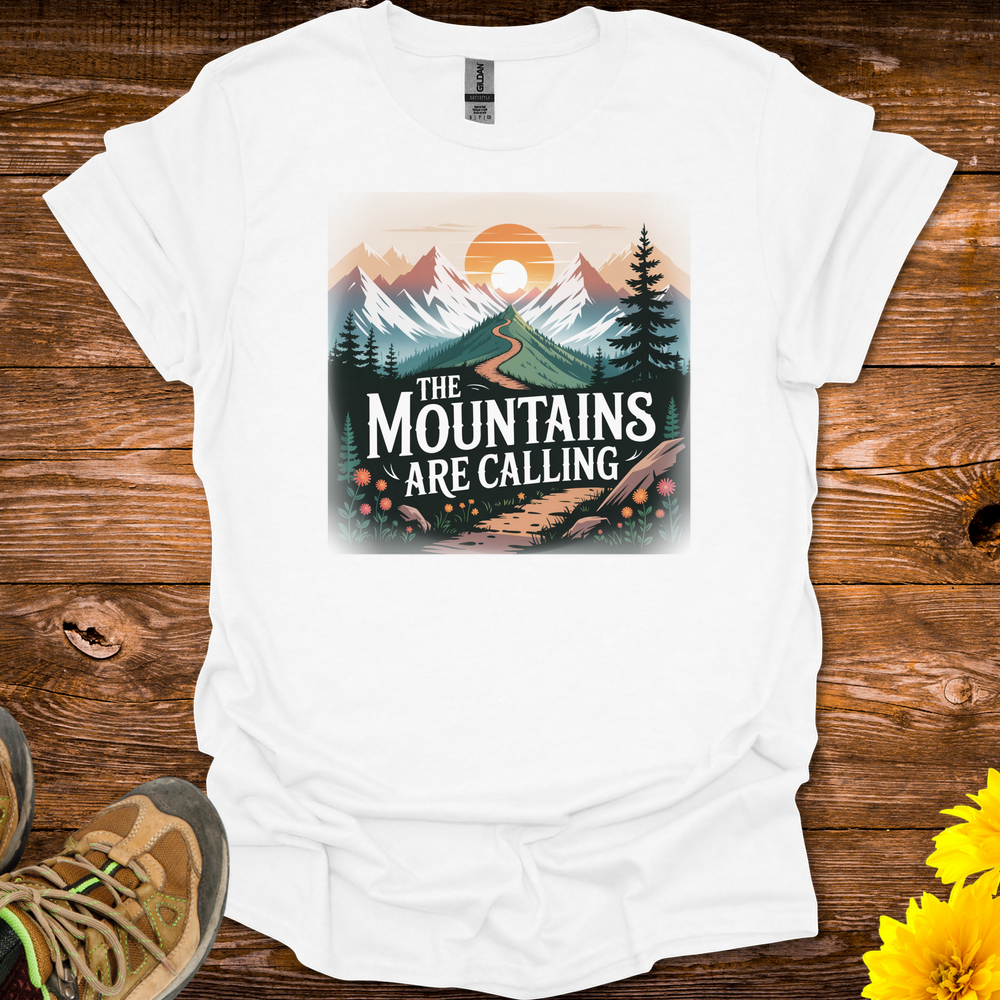 The Mountains Are Calling T-Shirt - White