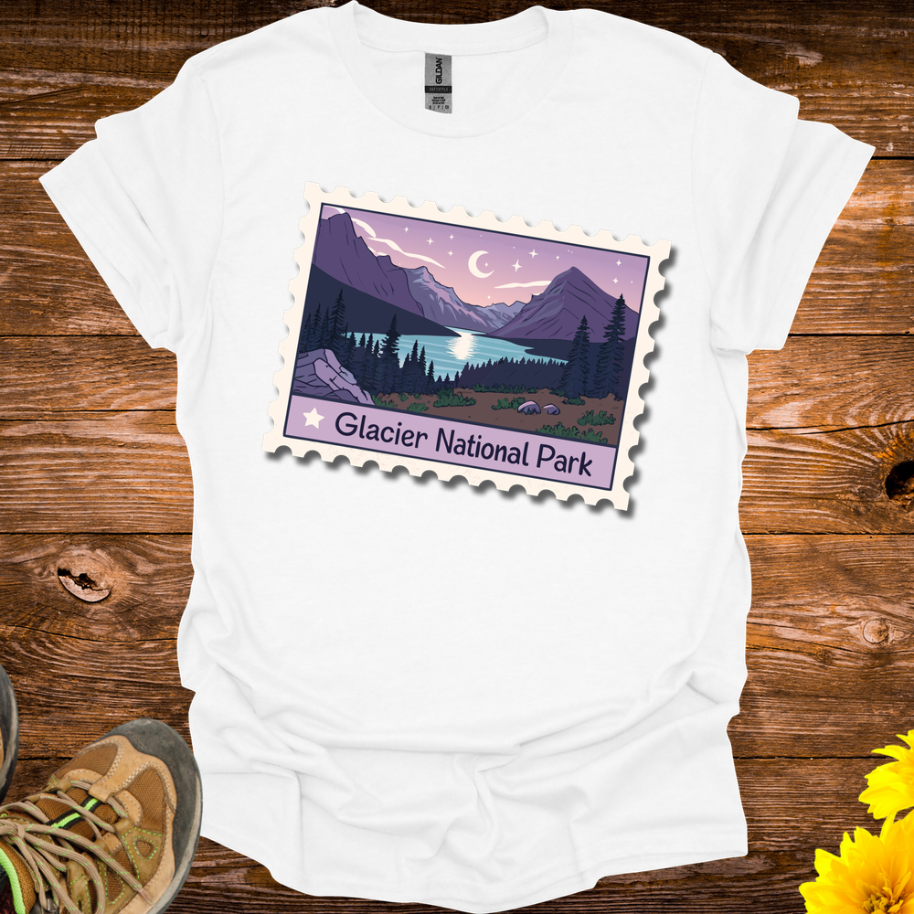 Glacier Natl Park T Shirt - White