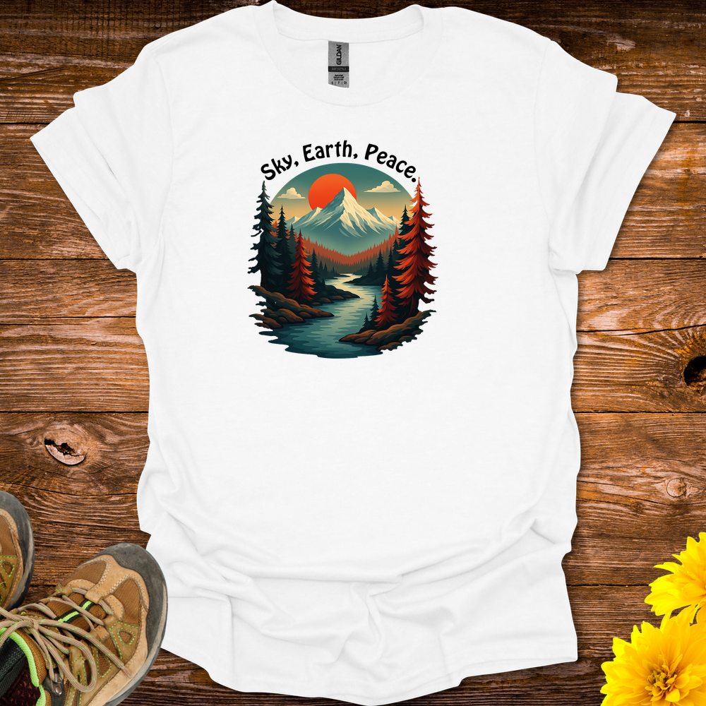 Sky Earth Peace T-Shirt - White