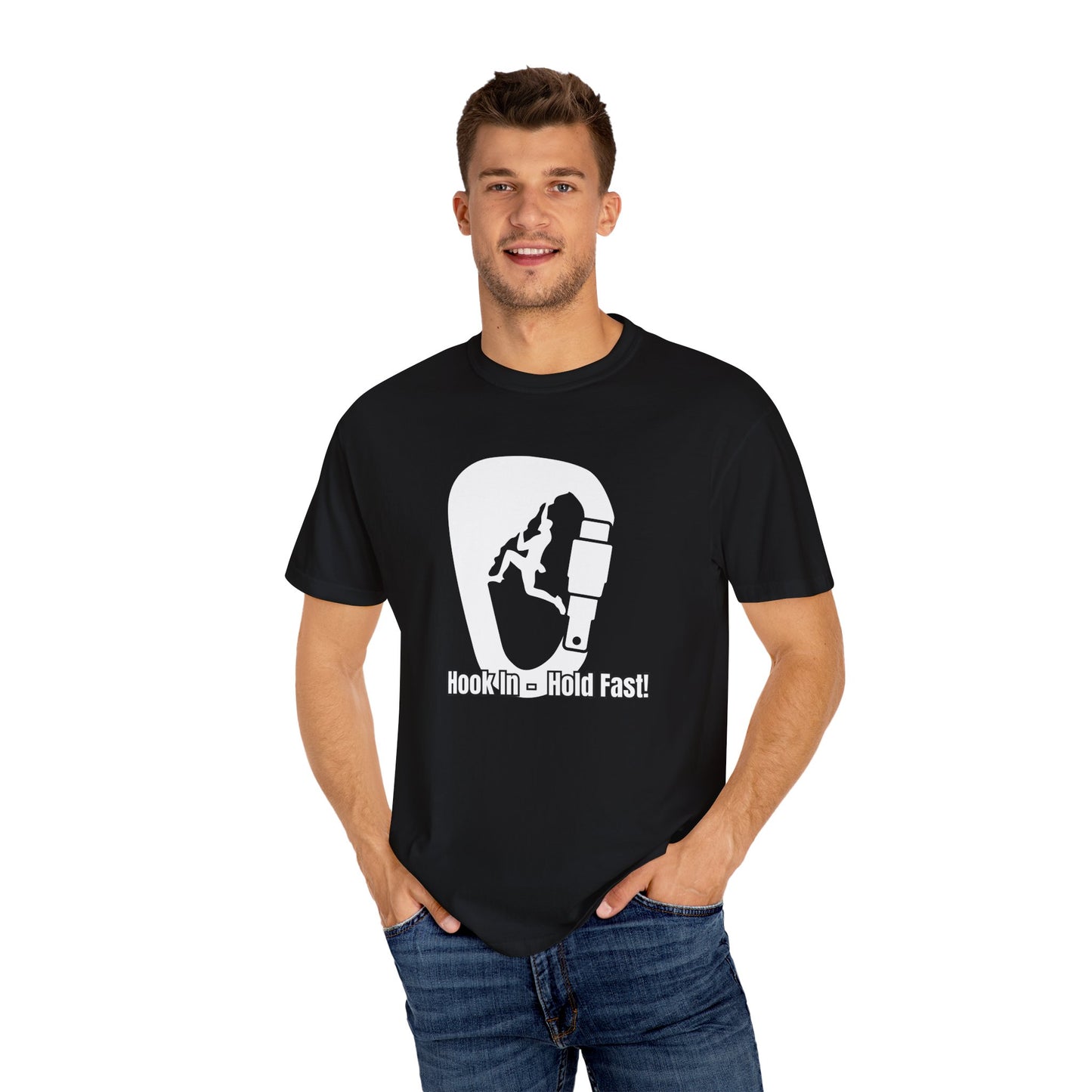 Hook in Hold Fast T-Shirt - Nautical Unisex Garment-Dyed Tee