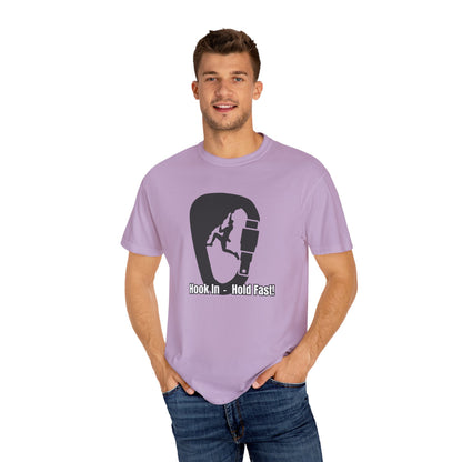 Hook in Hold Fast T-Shirt - Nautical Unisex Garment-Dyed Tee