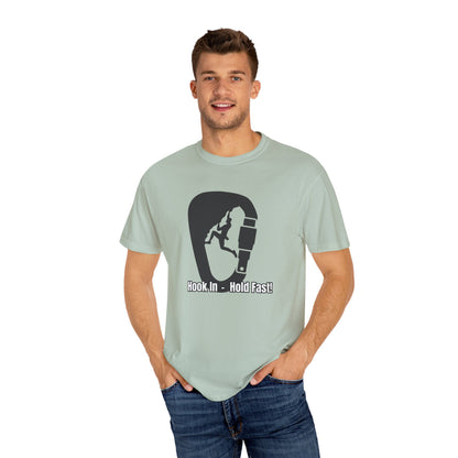 Hook in Hold Fast T-Shirt - Nautical Unisex Garment-Dyed Tee