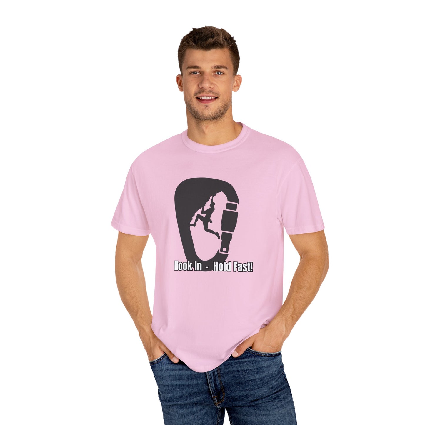 Hook in Hold Fast T-Shirt - Nautical Unisex Garment-Dyed Tee