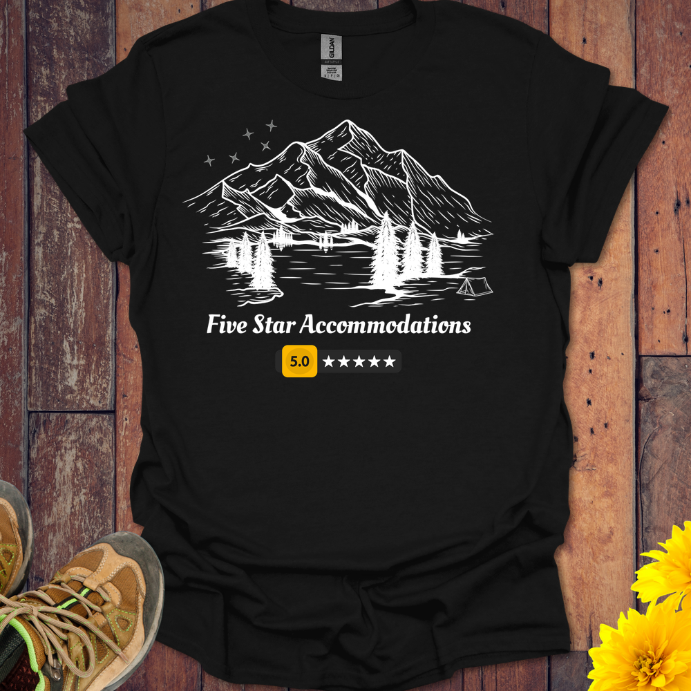 5 Star Accommodations T-Shirt - Black
