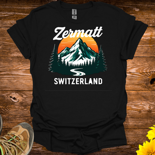 Zermatt Switzerland T-Shirt - Black