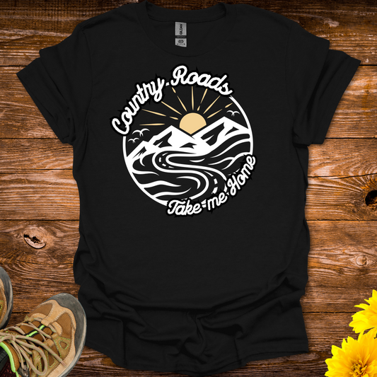 Country Roads T-Shirt - Black