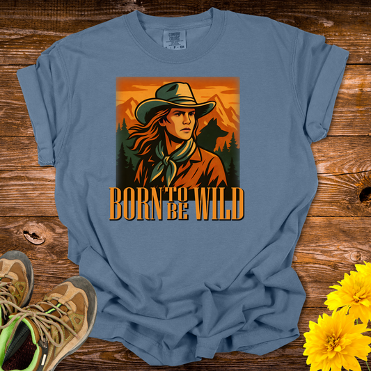 Born To Be Wild T- Shirt - Blue Jean