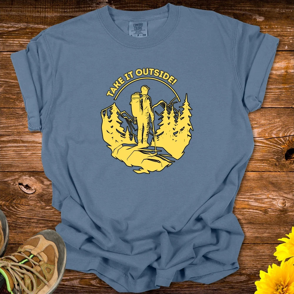 Take It Outside! T-Shirt - Blue Jean