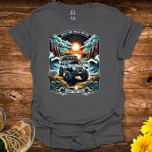 Into The Wild We Go T-Shirt - Charcoal