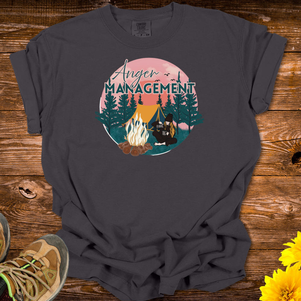 Anger Management Camping T-Shirt - Graphite