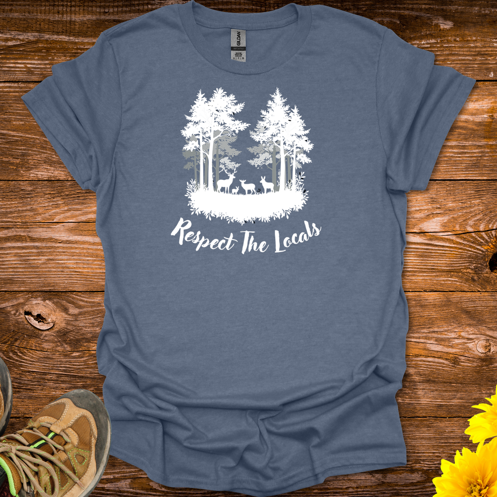 Respect The Locals T-Shirt - Heather Indigo