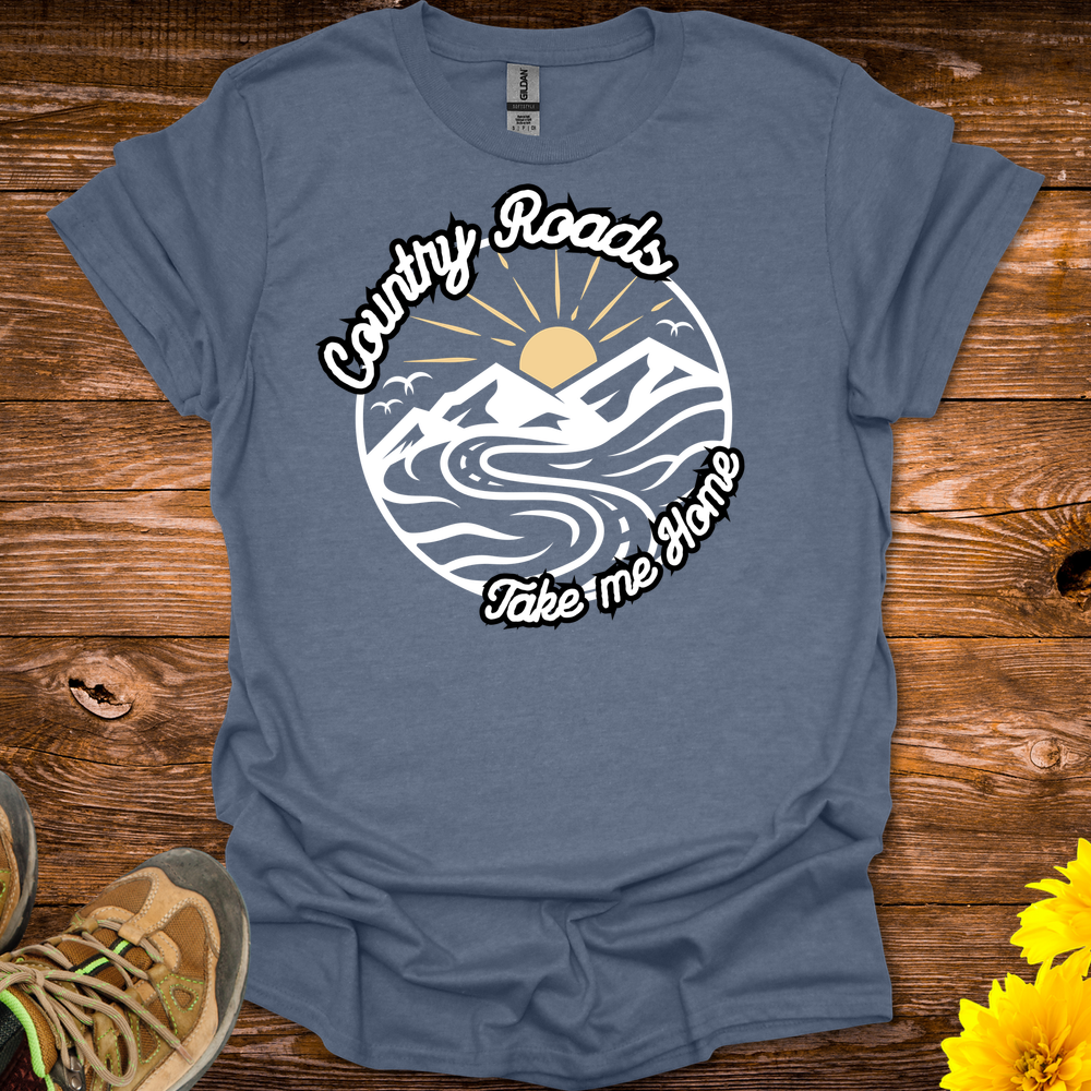 Country Roads T-Shirt - Heather Indigo
