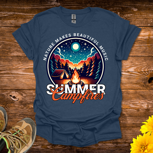 Nature Makes Music T-Shirt - Heather Navy