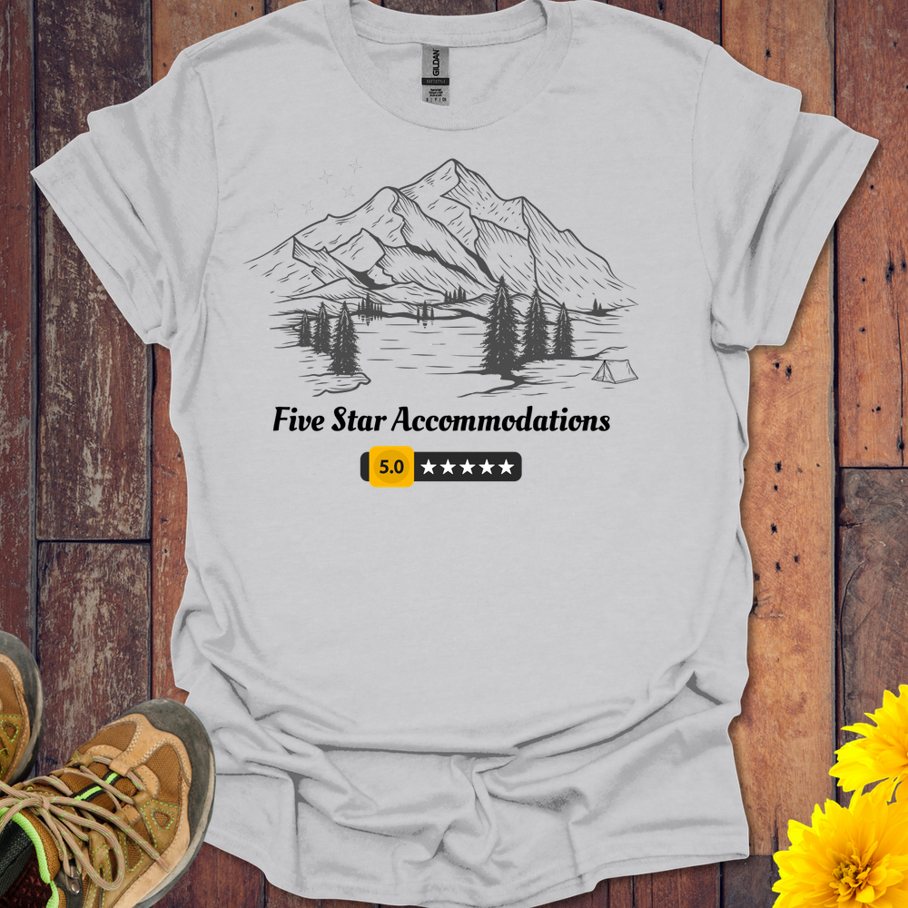 5 Star Accommodations T-Shirt - Ice Grey