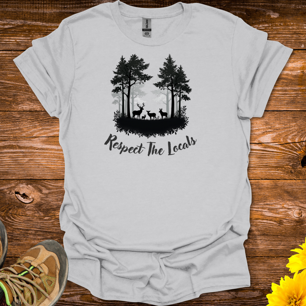Respect The Locals T-Shirt - Ice Grey