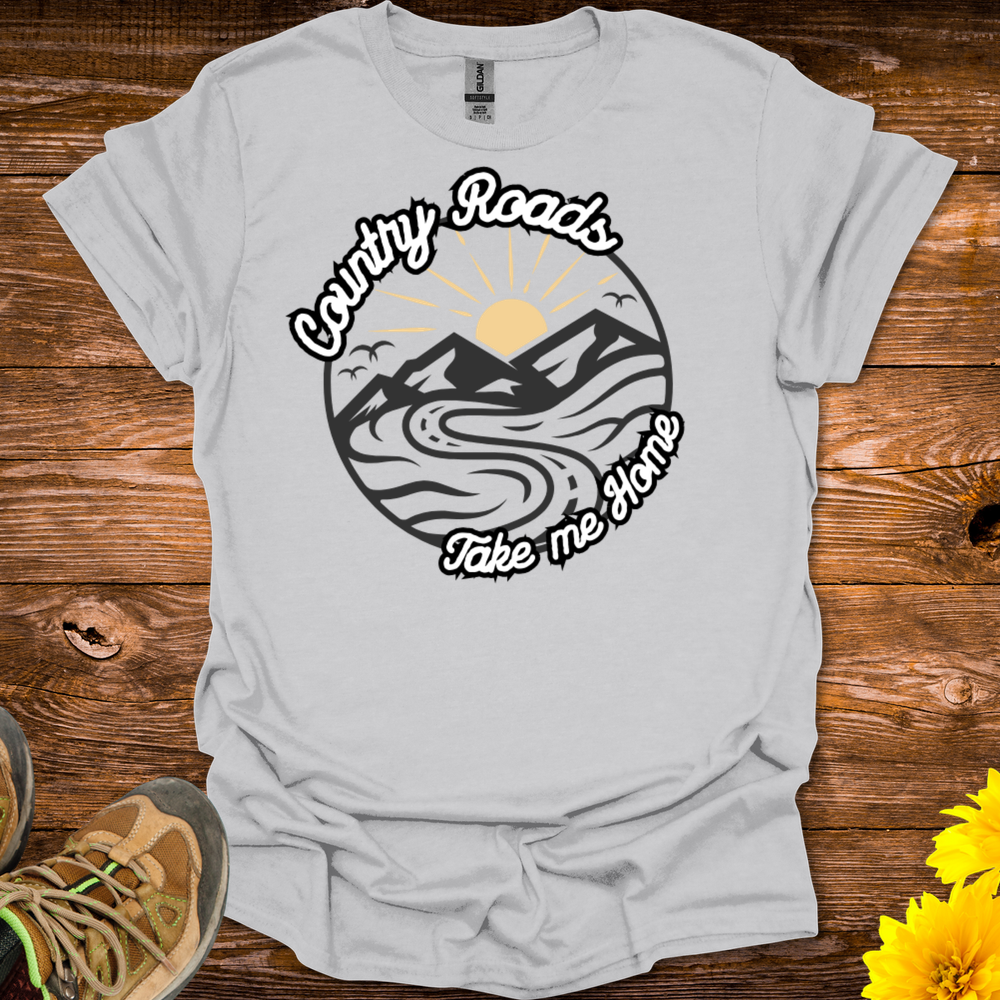 Country Roads T-Shirt - Ice Grey