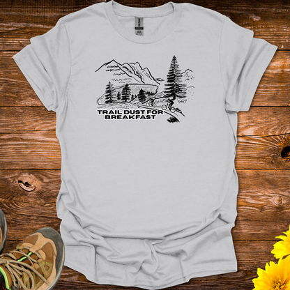 Trail Dust For Breakfast T-Shirt - Ice Grey