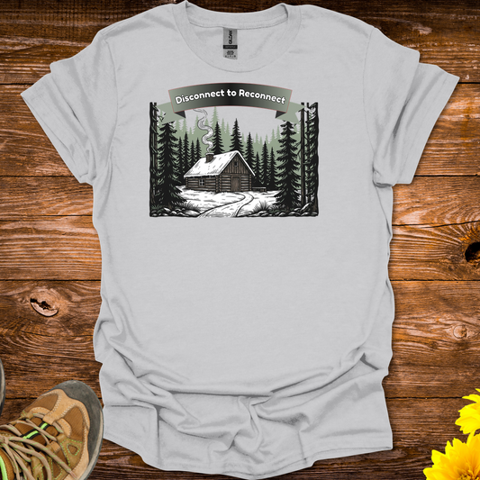 Disconnect To Reconnect T-Shirt - Ice Grey