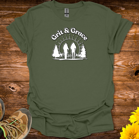 Grit And Grace T Shirt - Military Green