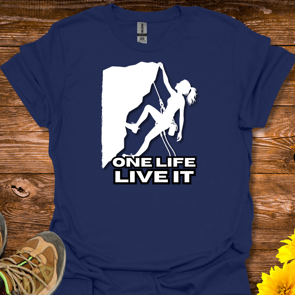 One Life Live It T-Shirt - Navy