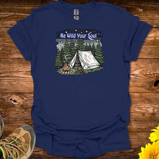 Re wild Your Soul T Shirt - Navy