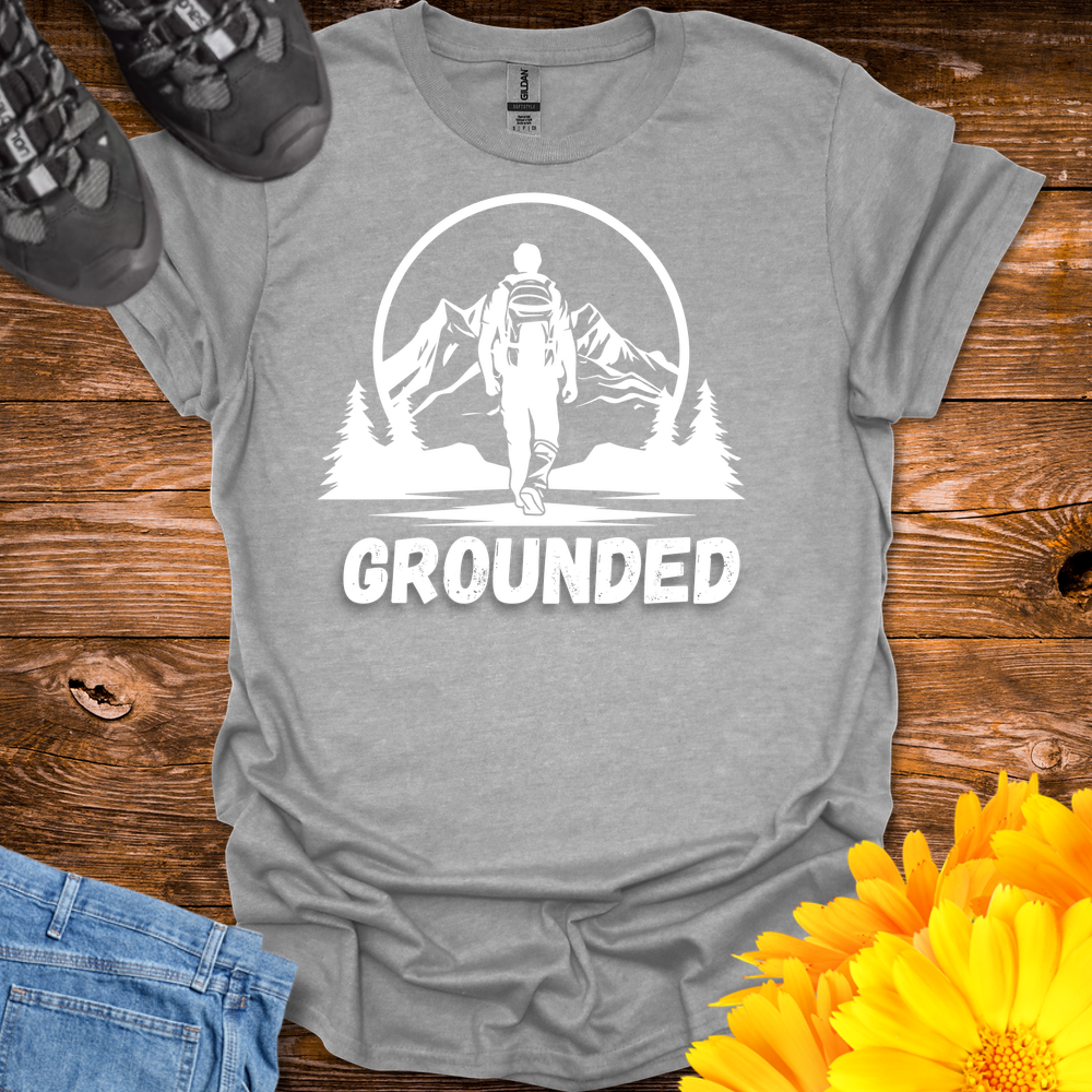 Grounded In the Mountains T-Shirt - Sport Grey