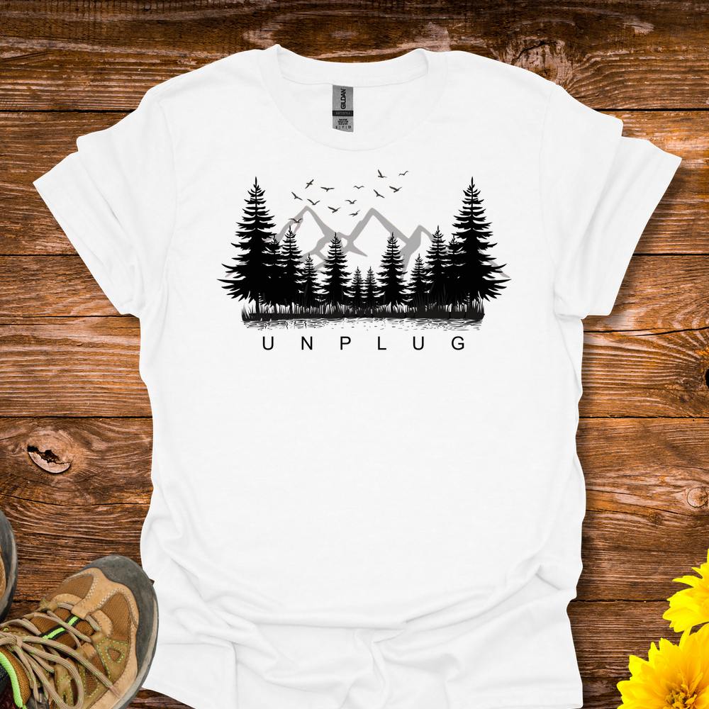 Unplug from the Daily Grind T-Shirt - White